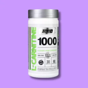 Frasco de L-Carnitina 1000 Star Nutrition en tabletas, ideal para energía y definición