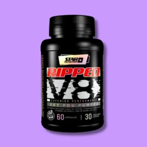 Frasco de Star Pump V8 Ripped con 60 cápsulas, quemador y potenciador de energía