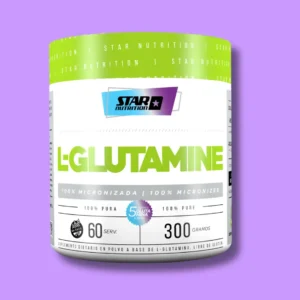 Frasco de Glutamina Star Nutrition, suplemento para recuperación y sistema inmune
