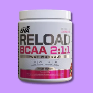 Frasco de ENA Reload BCAA, aminoácidos esenciales para recuperación y rendimiento muscular