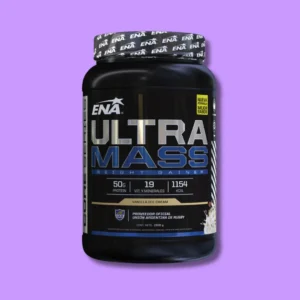 Envase de Ultra Mass ENA, ganador de peso con proteínas y carbohidratos