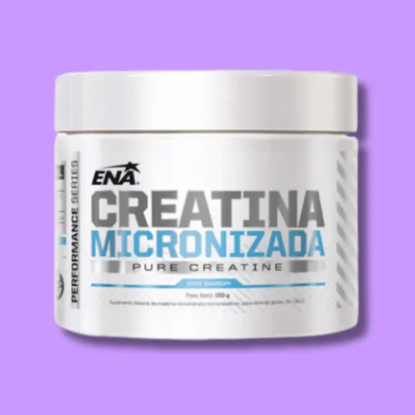 Frasco gris de creatina micronizada ENA 150g sabor neutro
