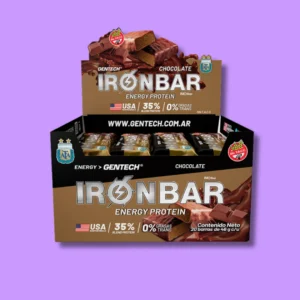 Caja de barritas proteicas Iron Bar con alto contenido de proteínas, ideal para colaciones